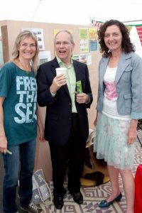 Rachel Brown, Len Brown and Pippa Coom at the Sustainable City Showcase
