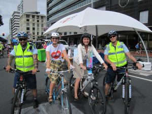 Police on bikes at open Streets