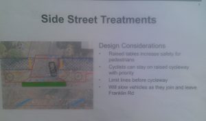 Franklin Road side street treatments