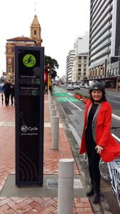 The new cycleway counter on Quay Street