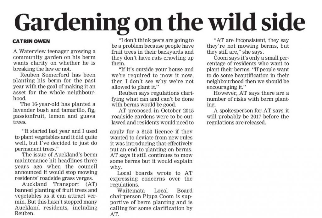 Central Leader berm article Gardening on the wild side